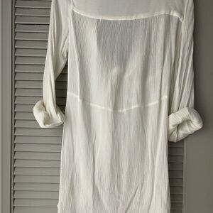 Free People White Sheer Blouse